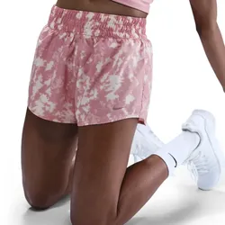 NIKE One Dri-FIT Mid-Waist 3" Printed Shorts Damen 699 - elemental pink/elemental pink/black S