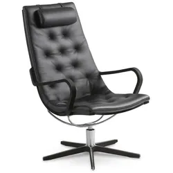 Conform Sessel Life Eiche schwarz Leder Black