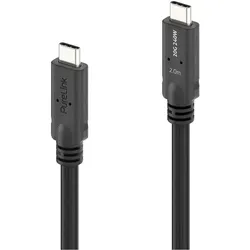 Purelink MicroX4 USB4-Kabel USB C - USB C 2 m (2 m, USB 4, 240 W), USB Kabel
