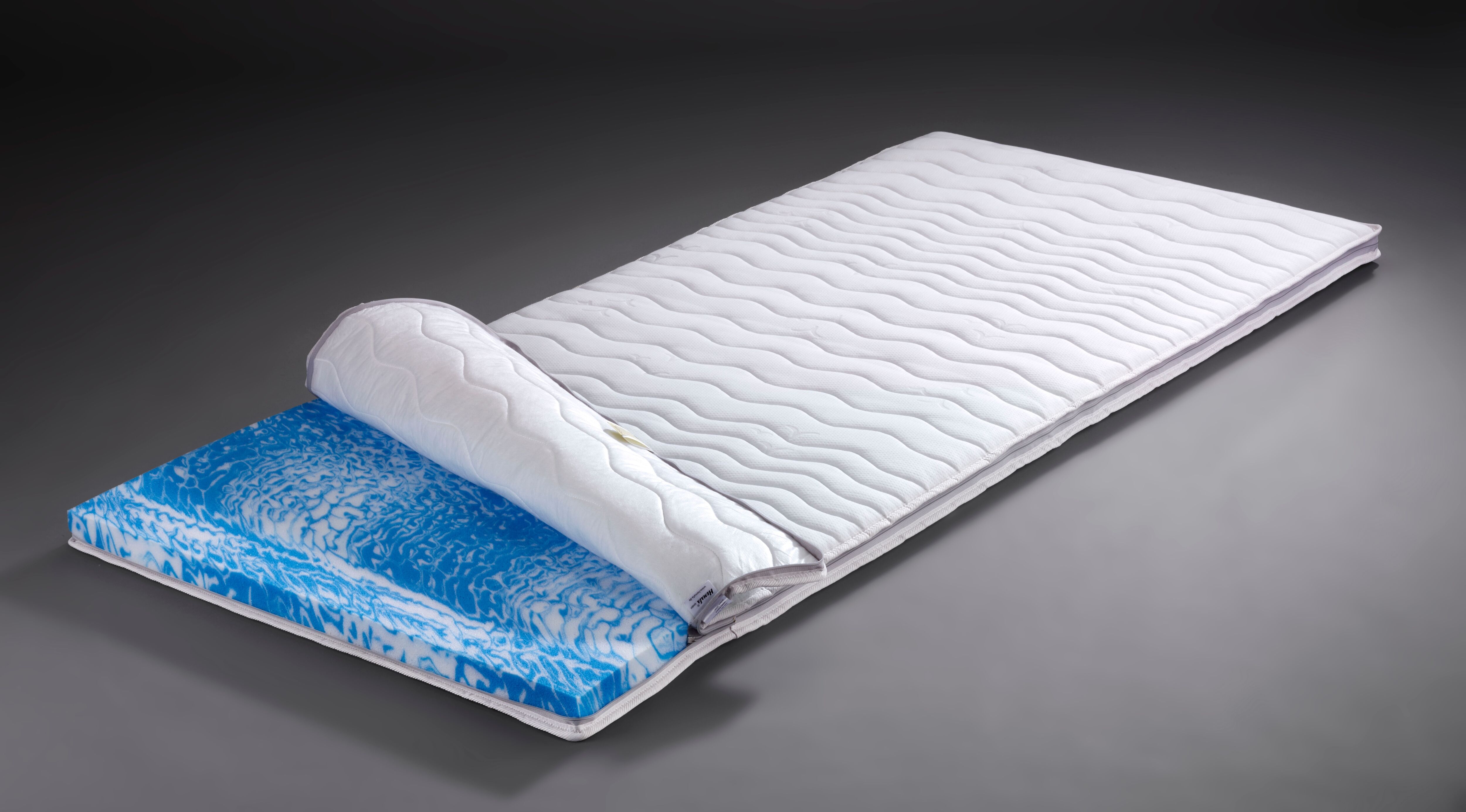 Topper HEMAFA "Gel Style Topper", beige (champagner), B:100cm H:6cm L:200cm, Komfortschaum, Polyetherschaum, Topper, Druckentlastend ohne Körperwärmebedarf