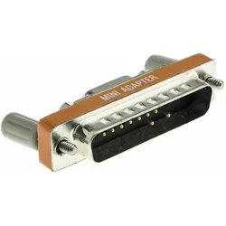 RS PRO Adapter F-M 9/25-polig, Elektronikkabel + Stecker, Silber