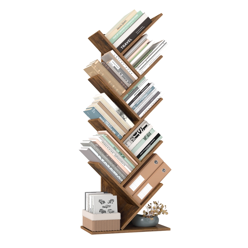 VASAGLE Bücherregal in Baumform 8 Fächer LBC11BX