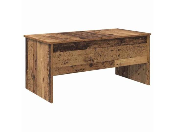 GHVBNMF Couchtisch Altholz 102 x 50,5 x 46,5 cm Holzwerkstoff Stabiler Wohnzimmertisch in Altholz-Optik mit 2 praktischen offenen Staufächern für Bücher und Dekoration.