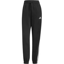 adidas Essentials 3-Stripes Fleece Loose lange Hose Damen - black