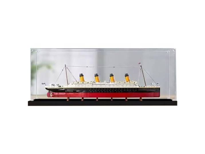 CHIFENMS Acryl-Vitrine kompatibel mit Lego 10294 Titanic, staubdichte Schaukasten (nur Gehäuse) (Lego-Sets sind nicht im Lieferumfang enthalten) (3 mm)