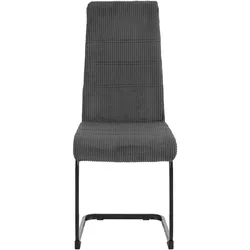 HTI-Living, Stühle, Schwingstuhl SallyP Cordstoff Grau