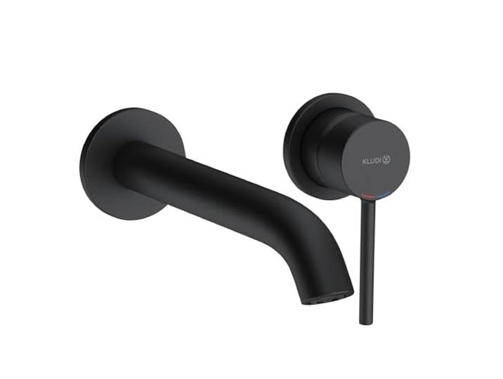 Kludi 382453976 Bozz-382453976 Robinet de lavabo avec bec fixe Bozz matt-382453976\, noir mat\, 23 cm Ausladung