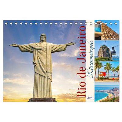 Rio de Janeiro - Küstenmetropole (Tischkalender 2026 DIN A5 quer), CALVENDO Monatskalender