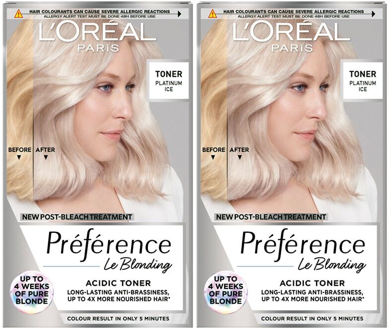 L'Oreal Paris Preference Le Blonding Acidic Toner, Platinum Ice 01 Dou