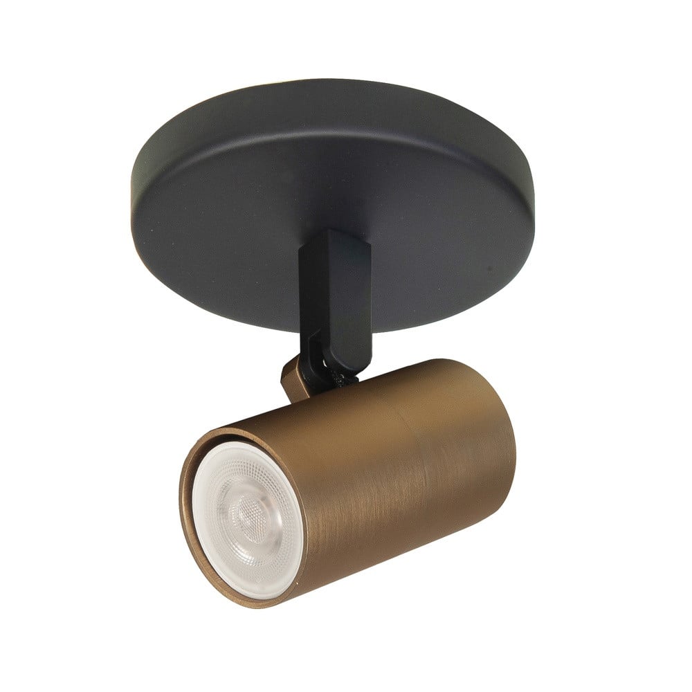 Opbouwspot Piccolo Highlight zwart met messing S7440.38