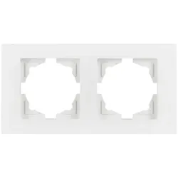 Günsan Moderna 2-fach Rahmen für 2 Steckdosen Schalter Dimmer Weiss