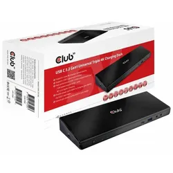 CLUB3D USB Type C 3.2 Triple 4K Charging Dock 60W
