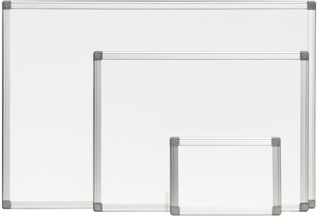 Tableau blanc magnétique STIER avec cadre en aluminium, 1800 x 1200 mm, poids 8,2kg, effaçable à sec, whiteboard, tableau magnétique (904672)