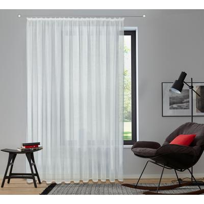 Gardine OTTO HOME "Gardine Dolly, Kräuselband, transparent" Gr. 1, grau (hellgrau), B:300cm H:100cm, Polyester, Gardinen, Gardine, Bestseller, Store, extra Breite ab 3 Meter