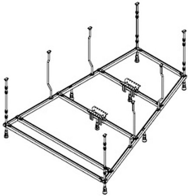 Hoesch Support spécial trapèze, 175x110cm, gauche, pour baignoire (121904)