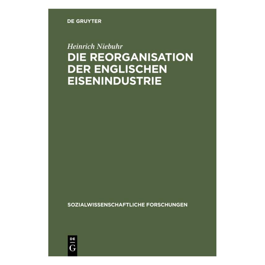 De Gruyter Niebuhr:Die Reorganisation der englisch (Deutsch, Hardcover, Heinrich Niebuhr) (67769474)