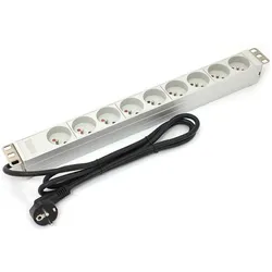 ACT ASSMANN Electronic A-19-STRIP-3-IMP 9AC-Ausgänge 1U Weiss Stromverteilereinheit (PDU), USV Zubehör