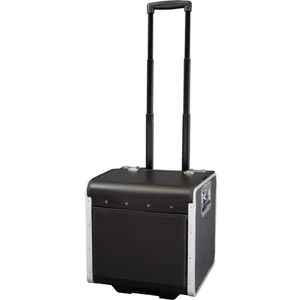 Alassio Pilotenkoffer Perugia 45049, schwarz, 33 Liter, mit 2 Rollen & 2 Zahlenschlösser, aus Kunstleder
