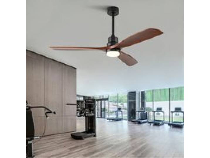 Ventilateur De Plafond Bois Noir Ventilateur Plafond Led FloraGrace Pour Salon Avec Télécommande 150x150x45cm