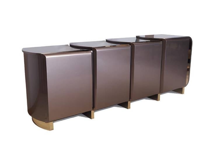 JVmoebel Sideboard Moderne Kommode mit vier Schubladen und offenem Fach in Holzoptik (Konsole), Made in Europa