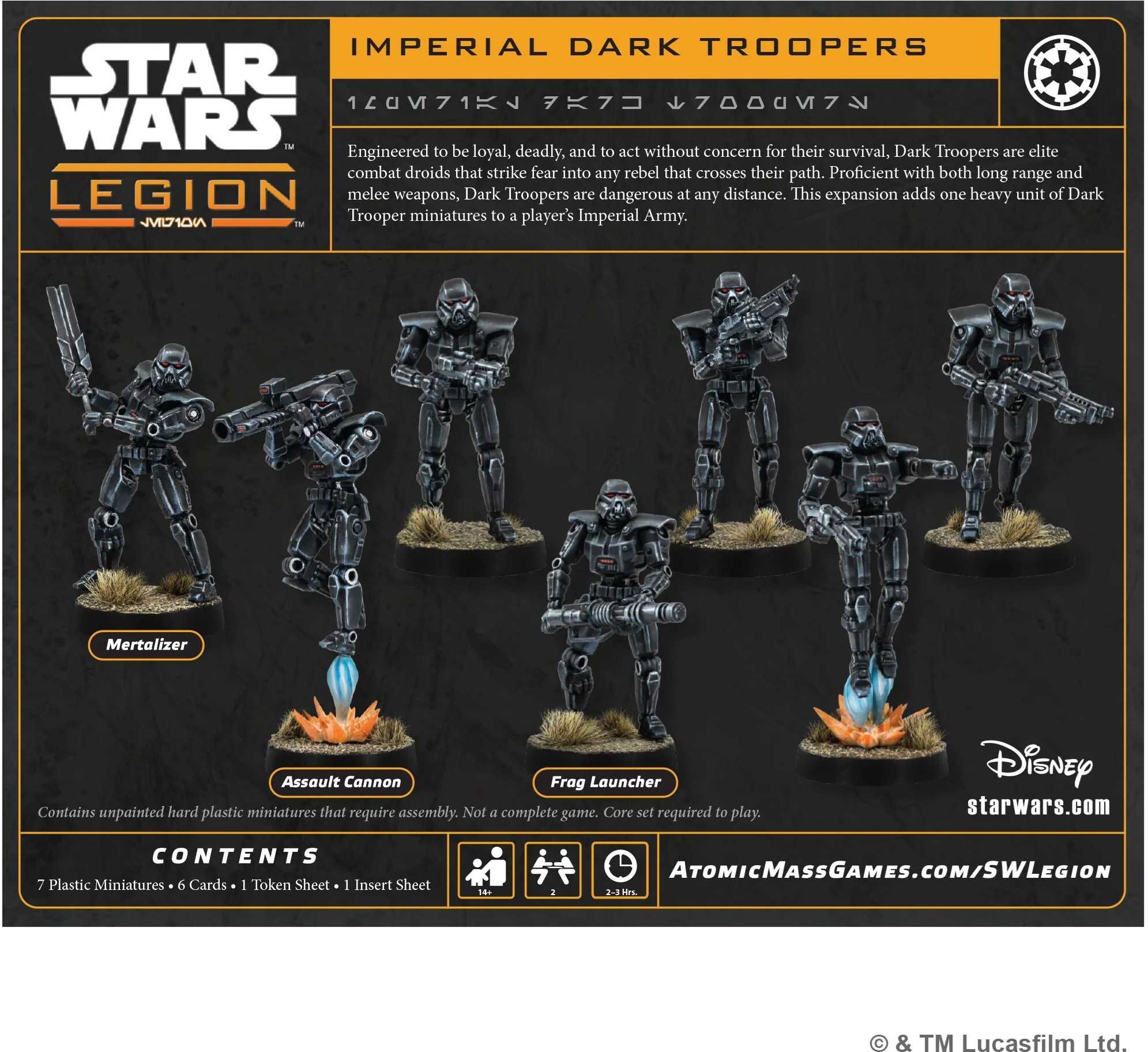 Atomic Mass Games Star Wars: Legion Dark Troopers Unit Expansion for Galactic Empire Forces