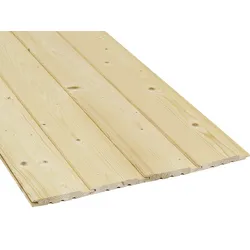 Nordische Fichte/Tanne Softline-Saunaholz, 16x96 mm, unbehandelt, massiv, mit 10 mm-Feder