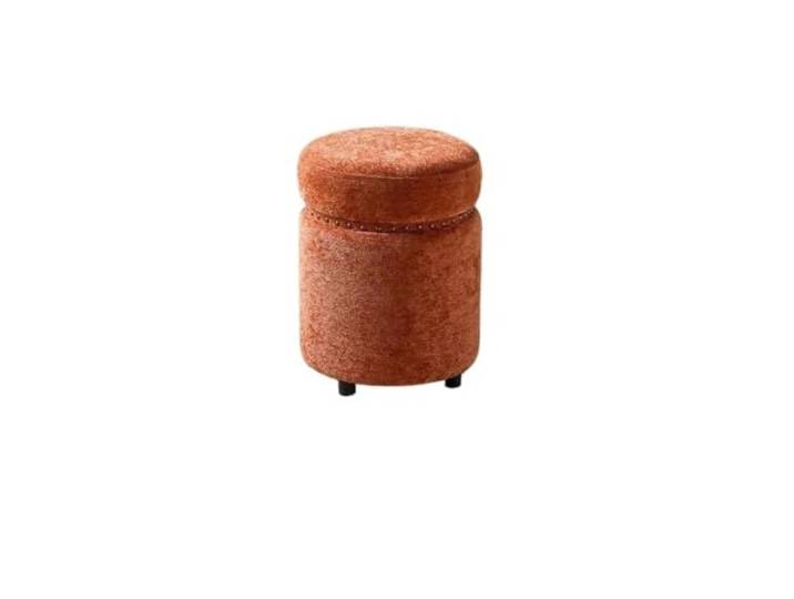 Zymjzbetic Vintage runder osmanischer Schuhhocker, Vanity-Sofabank(Color 5)