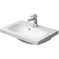 Duravit DuraStyle Möbel Waschtisch 2337630000 Compact, 63x40cm, weiss, mit Überlauf, 1 Hahnloch