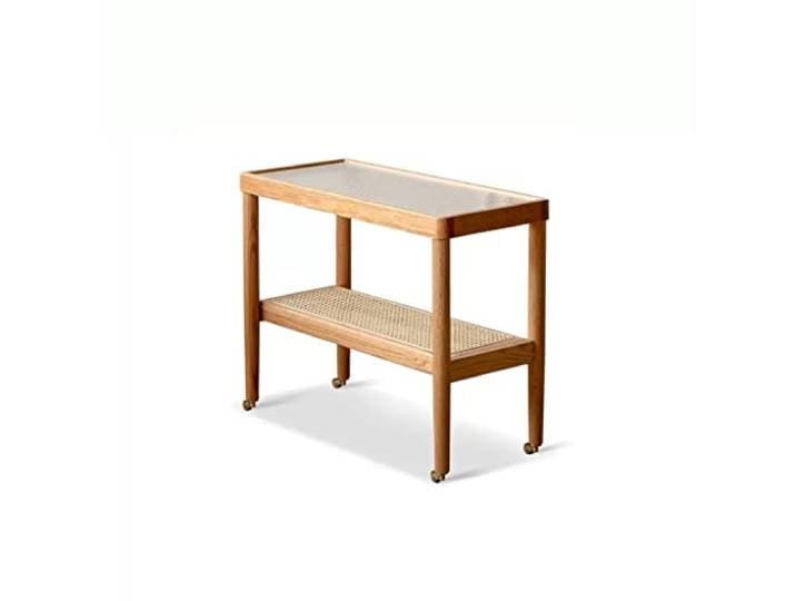 ksjdieunf Couchtisch Holz Beistelltisch Haushalt Glas Trolley Restaurant Regal Wohnzimmer Beweglicher Couchtisch aus Tische for Wohnzimmer