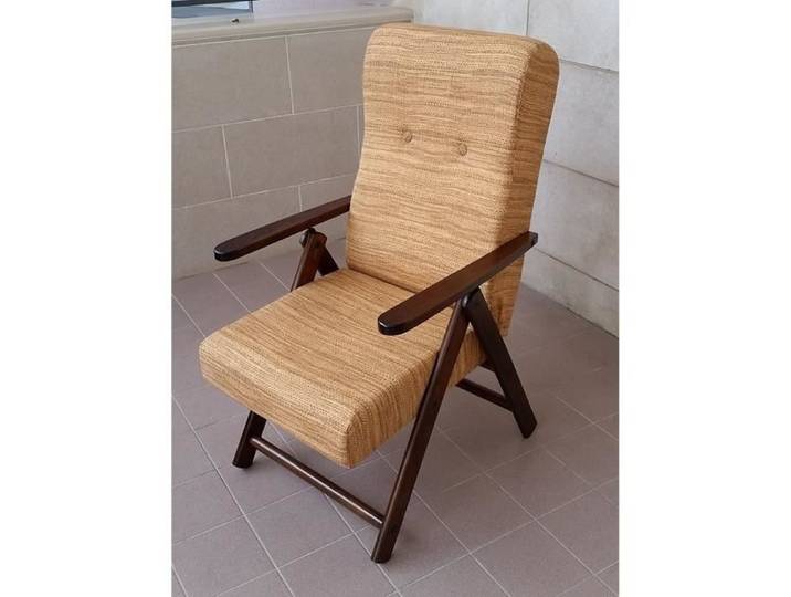 Fauteuil - MOLISE - SAND - Inclinable 4 positions - Hêtre - Simili cuir