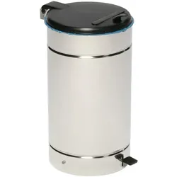 Treteimer VAR EURO-Pedal Tretabfallsammler 60 L Edelstahl großvolumig, für den Einsatz von 60-70 ltr. Kunststoffsäcken