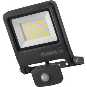 OSRAM LED-Außenstrahler Endura Flood, IP44 wasserfest, 50 Watt / 5.000 Lumen, warmweiß, 230 V, mit Bewegungsmelder
