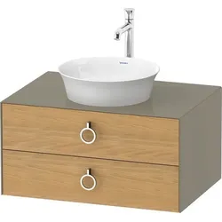 Duravit White Tulip Konsolenwaschtischunterbau wandhängend Natur Eiche & Stein Grau Matt & Hochglanz WT49900H5H20010