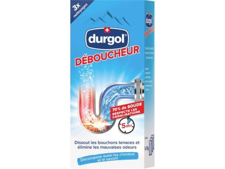 Durgol - Poudre Déboucheur Canalisations 3x50g
