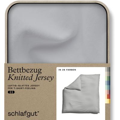 Schlafgut "Premium Bettbezug Knitted Jersey (1 St)" Ton-in-Ton Reißverschluss, Bio-Baumwolle mit Elasthan, Uni, OEKO Tex
