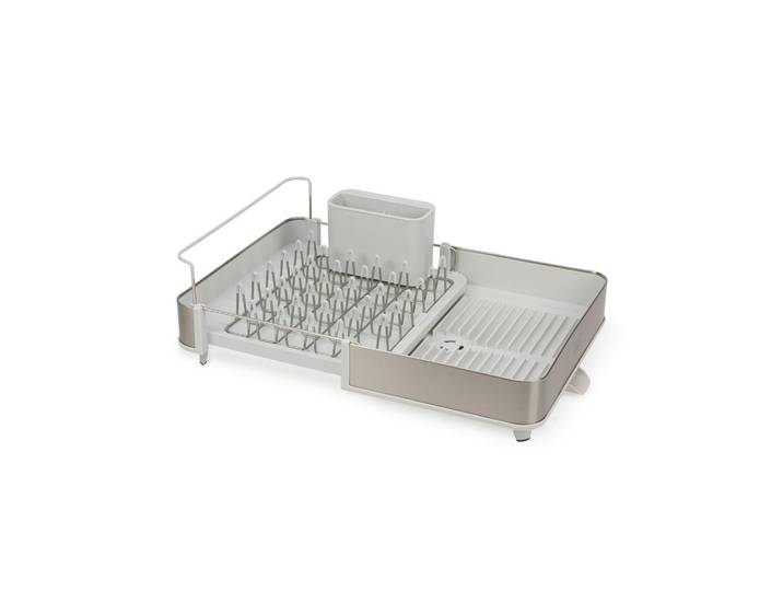 Joseph Joseph Abtropfmatte Extend, Hellgrau, Metall, Kunststoff, 36.4x16.1x32 cm, Küchen, Küchenausstattung, Küchenspülen