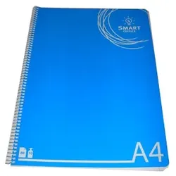 SMARTD Spiralnotizbuch mit plastifiziertem Umschlag, A4 liniert - 80 Blatt