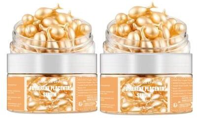 Inspired Finds RadiantGlow Collagen Hyaluronic Face Care Capsules Acne Spot Remover Wrinkle Firming Whitening Serum 2 Bottle