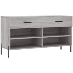 vidaXL Schuhbank Grau Sonoma 102x35x55 cm Holzwerkstoff