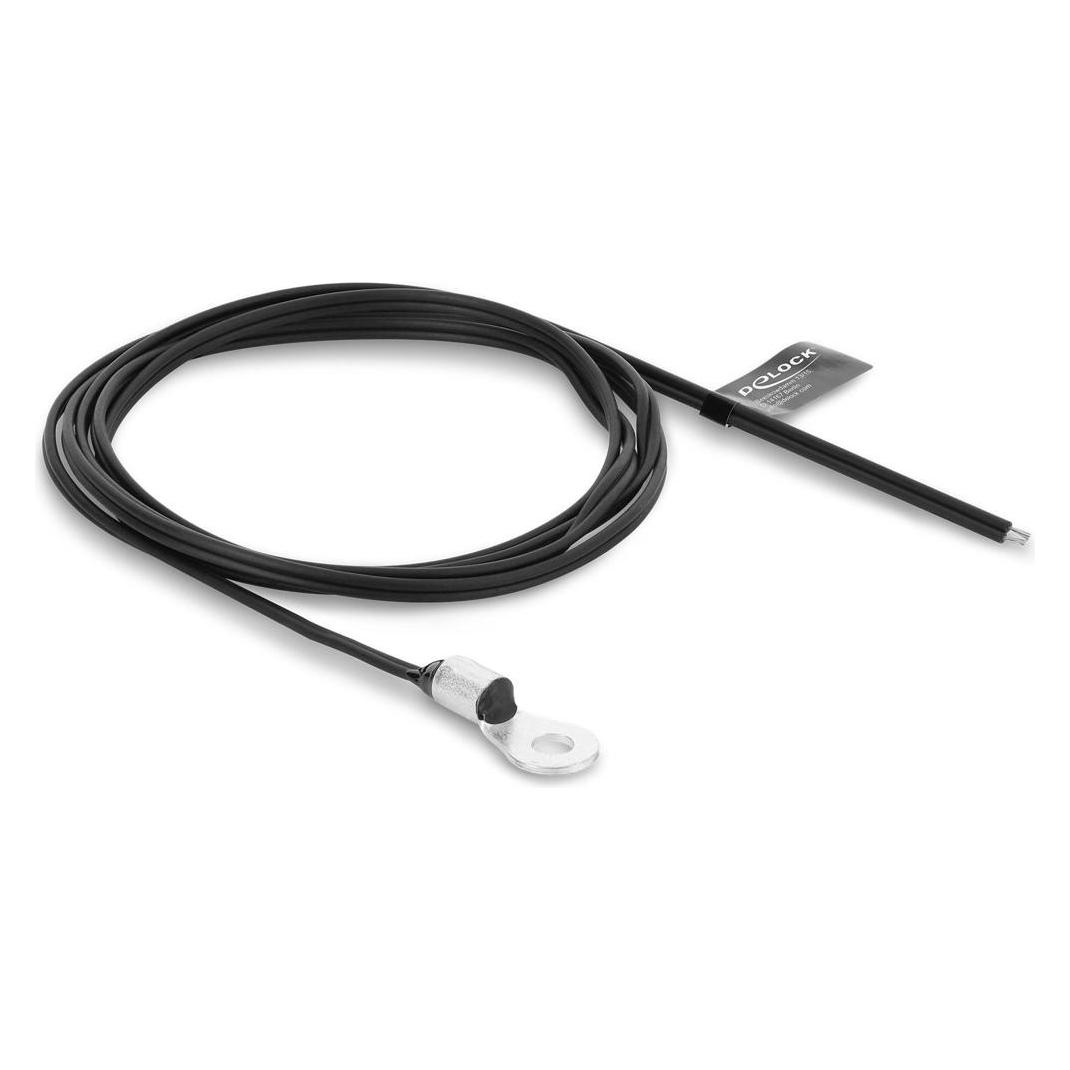 Delock Temperaturfühler-Kabel M4 mit 2 x offenen Kabelenden PVC flach B25/85 3977K 1 m (91802) (91802)