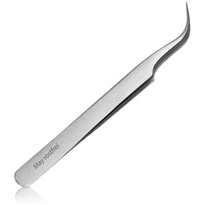 May Zeckenpinzette PI-0005B, für Mensch und Tier, aus Edelstahl, Länge 12 cm