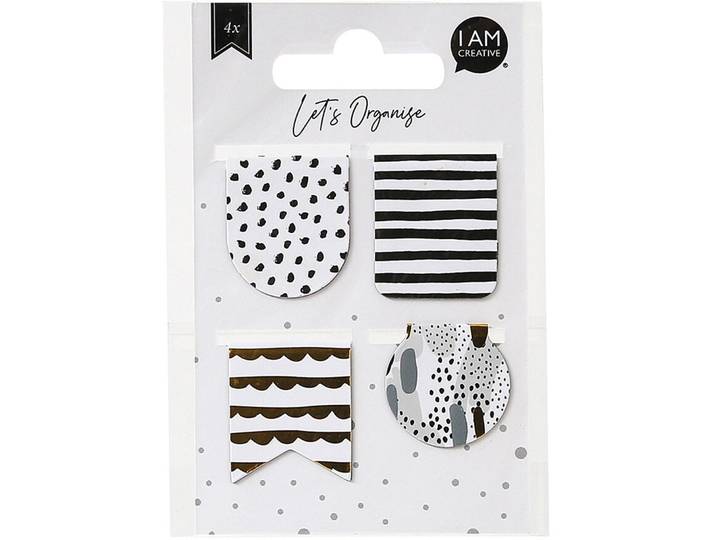 Magnetclip I am creative gold/schwarz Metall Set