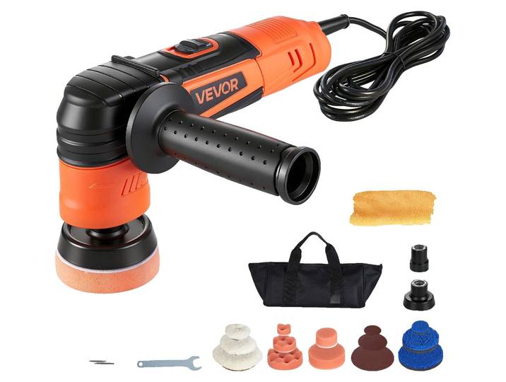 Polisseuse pour voiture VEVOR 600 W\, polisseuse rotative à 6 vitesses\, avec tampon de polissage\, pour cirer\, polir et éliminer les rayures