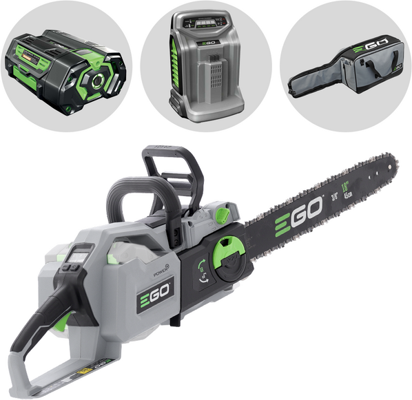 EGO CS1814E - Motosega a batteria 56V 5Ah - Lama da 45cm - Borsa porta motosega in omaggio!