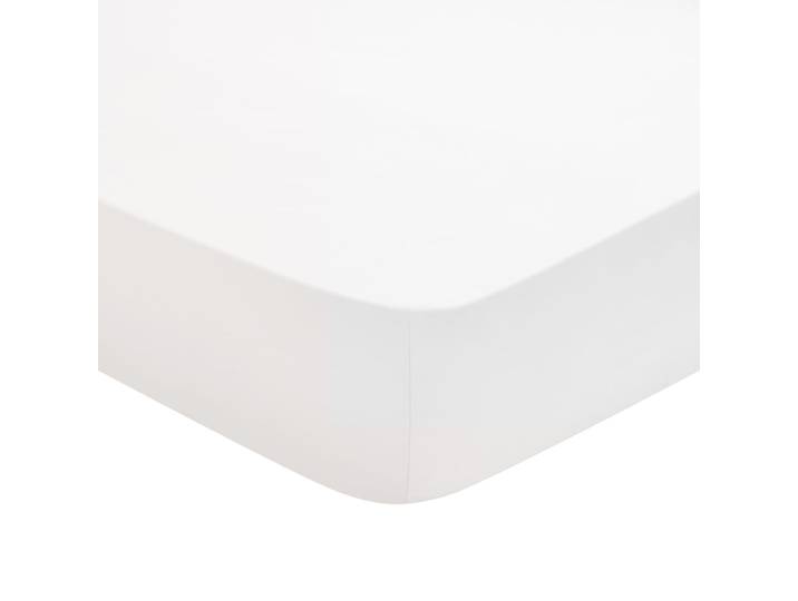 Drap housse coton blanc 180x200 cm