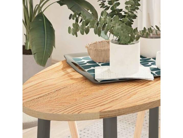 HEFZGDB Massivholz Eiche Tischplatte 100x50x2 cm Oval für Couchtisch Beistelltisch Stehtisch Robuste Tischplatte aus massiver Eiche mit natürlicher Maserung Vielseitige