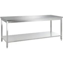 GastroHero Edelstahltisch Arbeitstisch 1600x600 mm mit Grundboden AISI 201 Gastro Tisch Edelstahl höhenverstellbar Küche