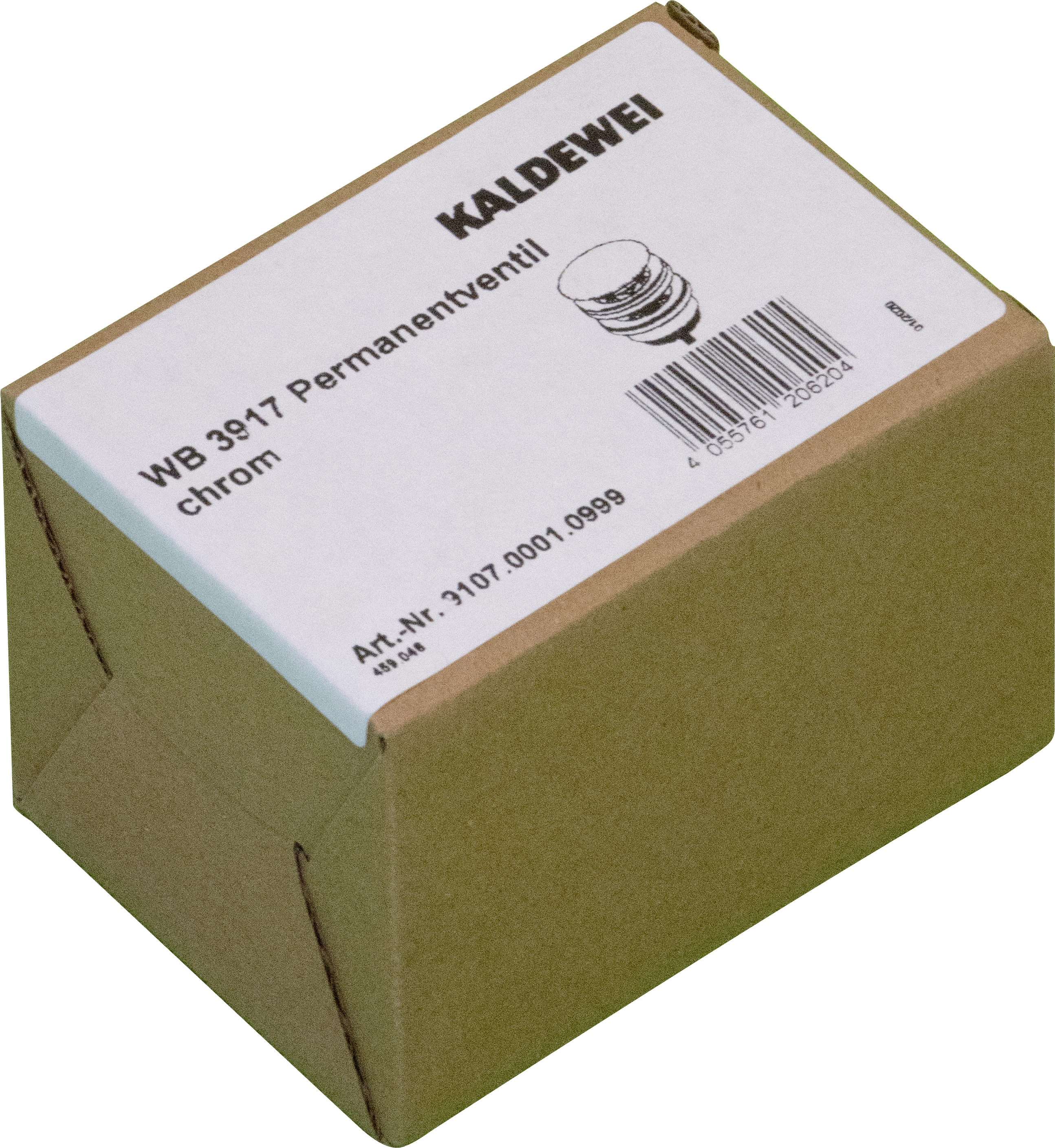 Kaldewei robinet de vidange permanent 3917, 910700010999 chromé , rond, pour lavabo sans trop-plein