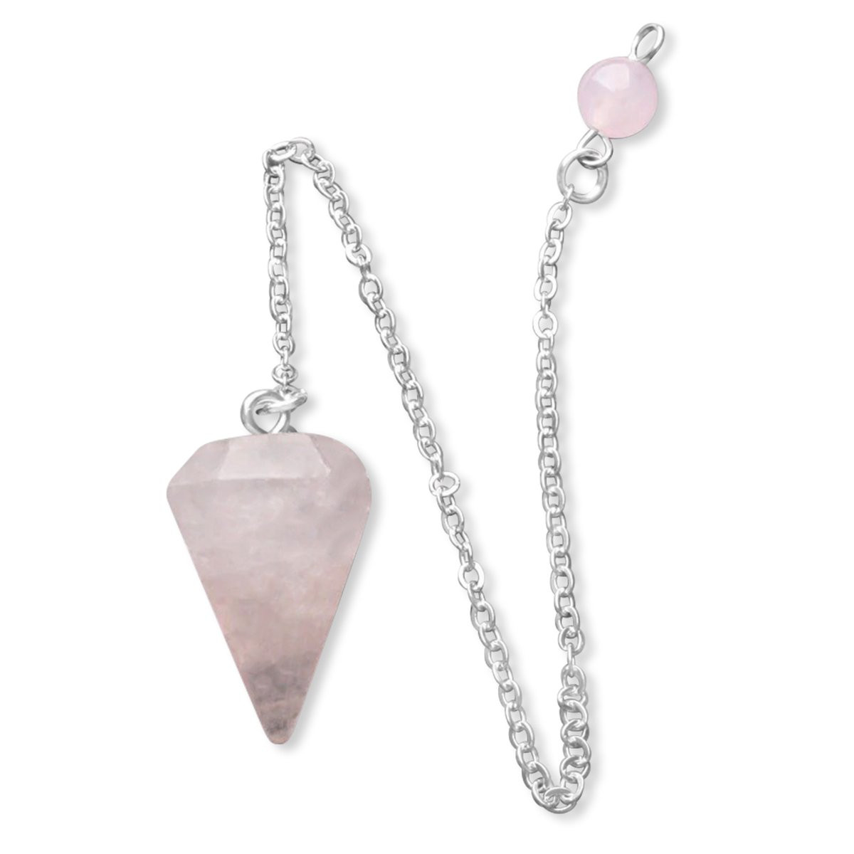 Giftshop JR Rozenkwarts Pendel Facet voor Spiritueel Pendelen