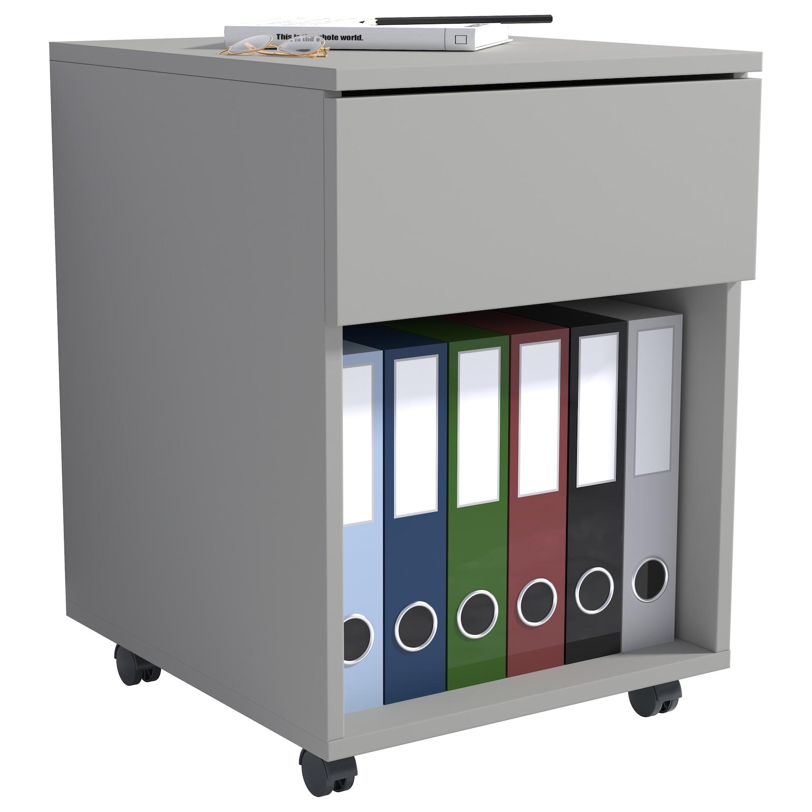 VCM Rollcontainer Beistellcontainer mit Schubladen Maße ca. H. 55 x B. 39 x T. 70 cm Bürocontainer - Dalosa 1 Schublade